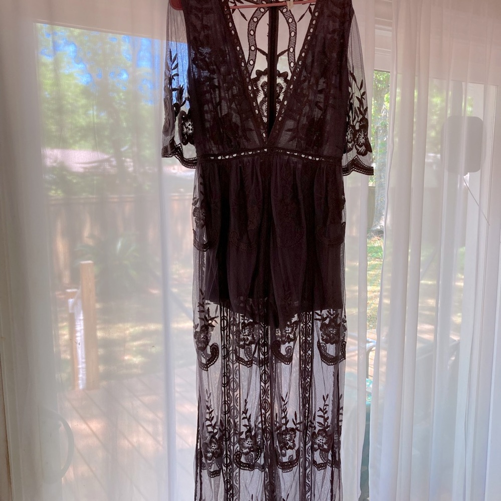 Purple romper/ dress boho